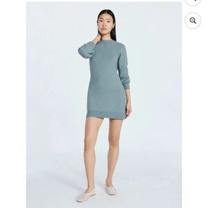 Elegant Blue Sweater Dress